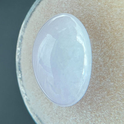 7.73ct Light Violet IGI CERTIFIED Jadeite Jade ‘A’ Grade  Oval Cabochon Blister