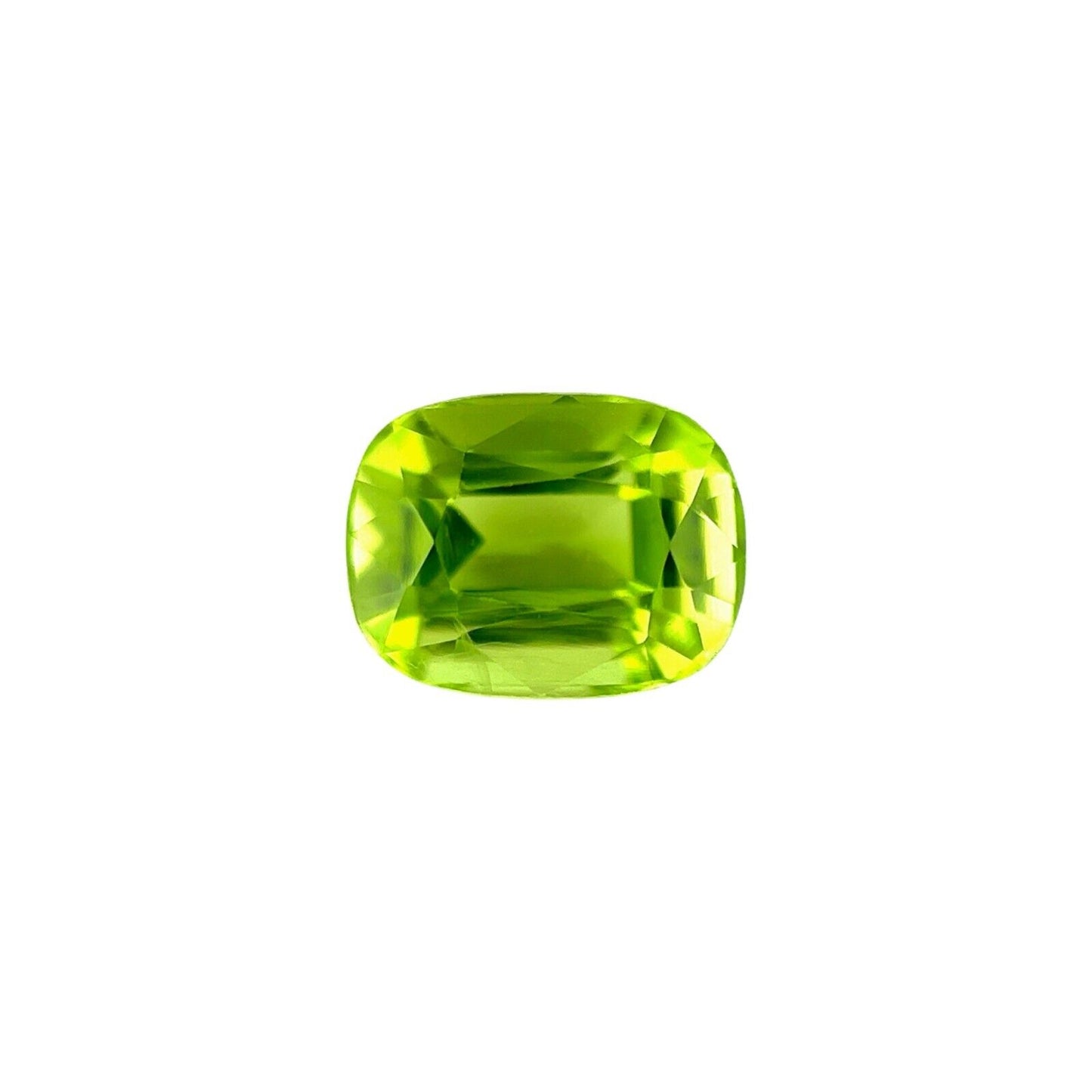 2.29ct NATURAL Peridot Vivid Green Cushion Cut Loose Gemstone 8.4x6.4mm