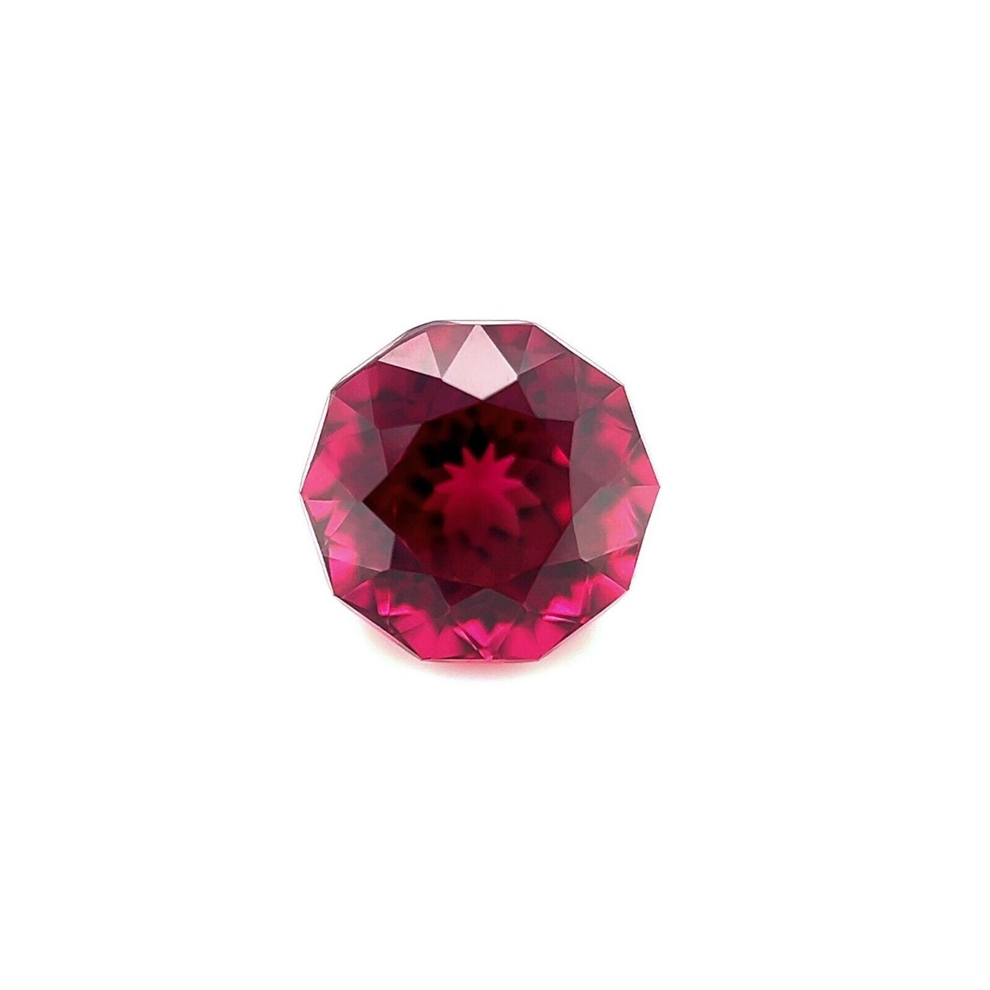 2.51ct Rhodolite Garnet VIVID Pink Purple Fancy Cut Loose Gem 7.2x7mm VVS