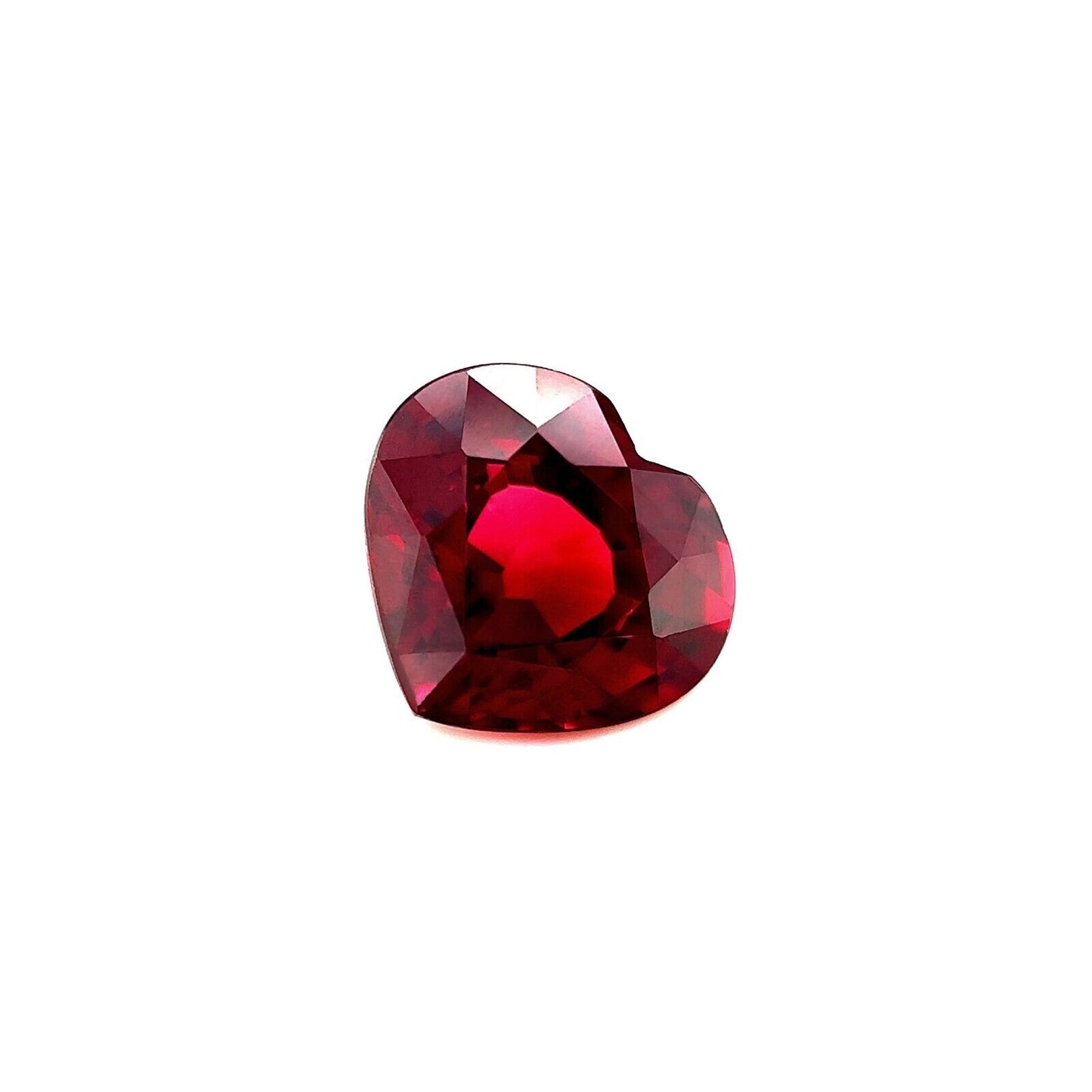 FINE 2.26ct Vivid Purple Pink Rhodolite NATURAL Garnet Heart Cut 8x7.2mm Gem VS