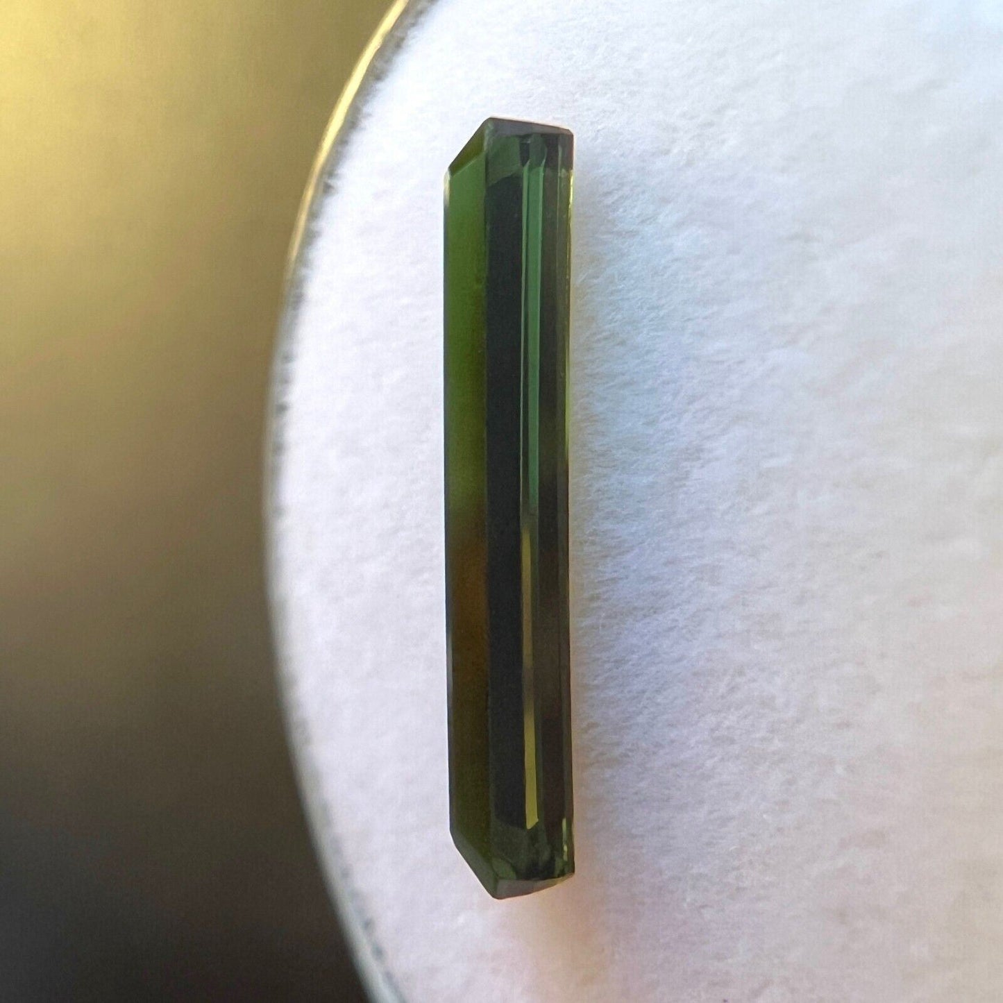 1.42ct NATURAL Bi Colour Green Tourmaline Fancy Scissor Emerald Cut 15x4mm VS