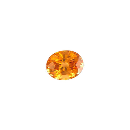 NATURAL Zircon 1.37ct Vivid Yellow Orange Oval Brilliant Cut Unheated 6.7x5.3mm