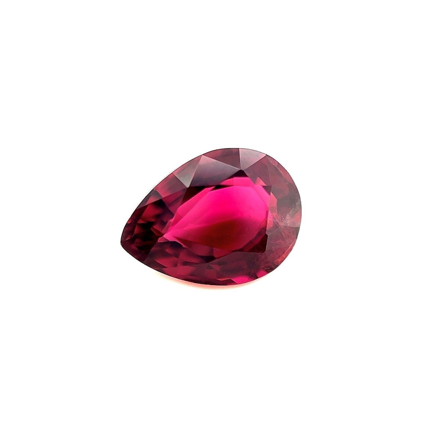 1.84ct Deep Purple Pink Rubellite Tourmaline Pear Cut RARE Gem 9.3x6.8mm VS