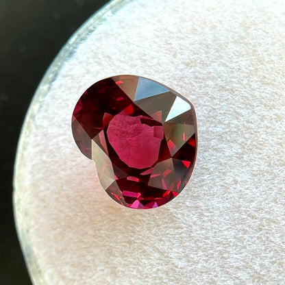 Fine 3.13ct Purplish Pink Rhodolite Garnet Heart Cut Loose Gemstone 9x8mm VVS