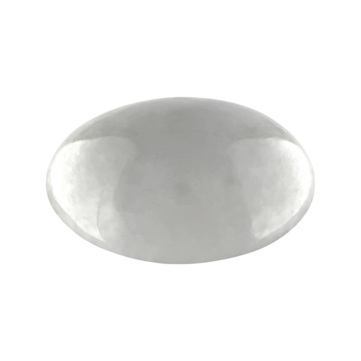 27.15ct IGI CERTIFIED Grey White 'Ice' Jadeite Jade ‘A’ Grade Cabochon UNTREATED