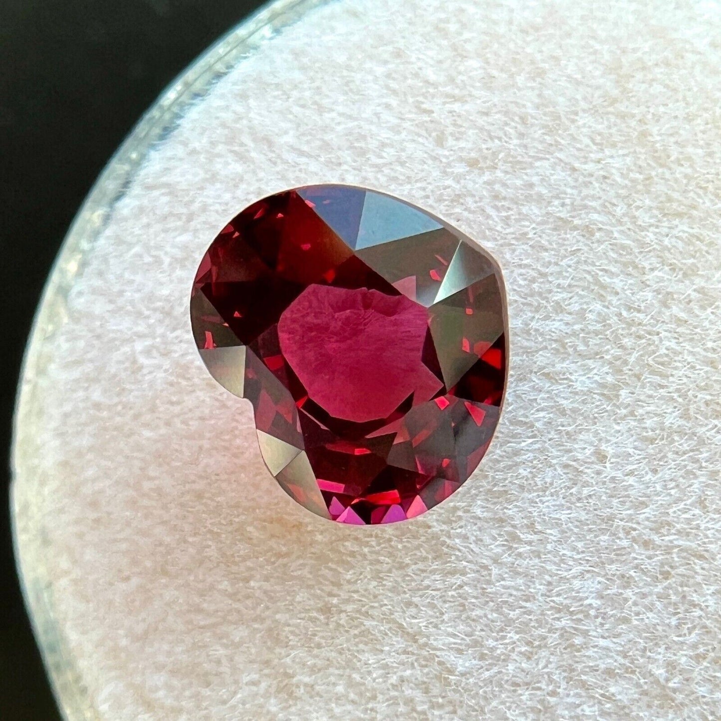 Fine 3.13ct Purplish Pink Rhodolite Garnet Heart Cut Loose Gemstone 9x8mm VVS