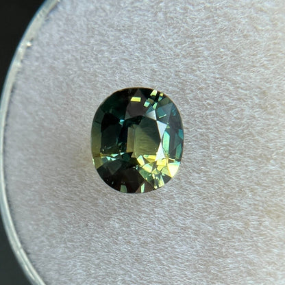 RARE 1.26ct GIA CERTIFIED Parti Colour Thai Sapphire Blue Green Yellow UNTREATED