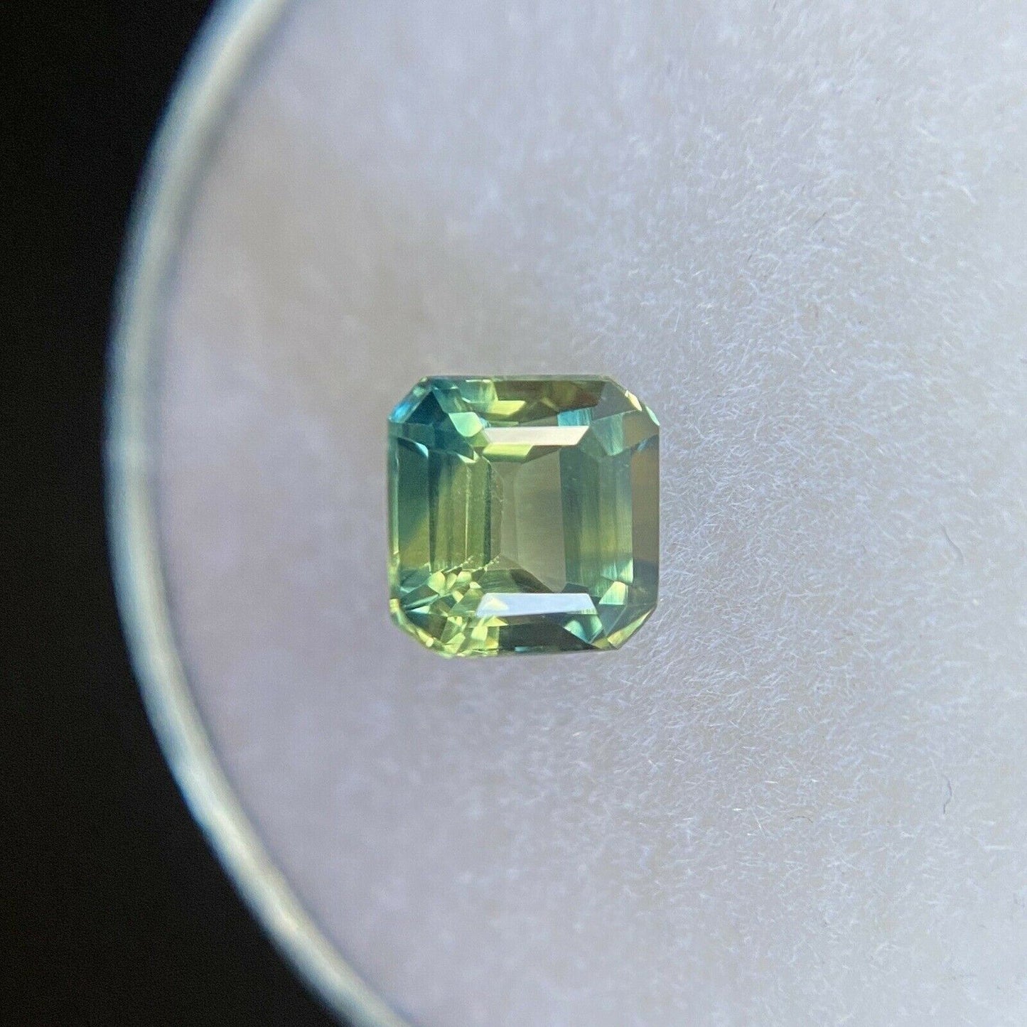 GIA CERTIFIED 1.31ct Parti Colour Sapphire Blue Yellow UNTREATED Emerald Cut Gem