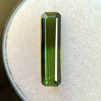 1.42ct NATURAL Bi Colour Green Tourmaline Fancy Scissor Emerald Cut 15x4mm VS