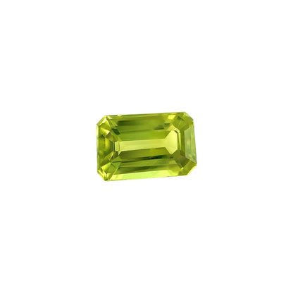 FINE 0.80ct Green Yellow NATURAL Australian Sapphire Emerald Cut 6.2x4mm Gem