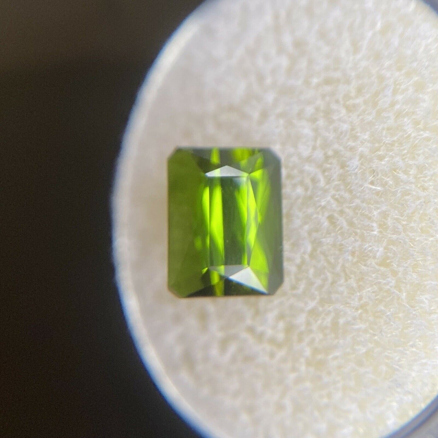 FINE Vivid Green Tourmaline 2.62ct Fancy Scissor Emerald Octagon Cut 8.4x6.5mm
