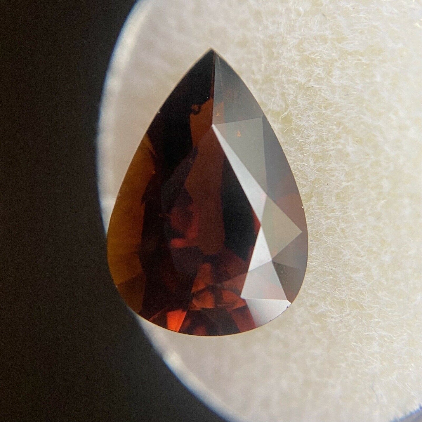 NATURAL 5.51ct Deep Orange Tourmaline Pear Teardrop Cut Loose Gem 15x10.5mm