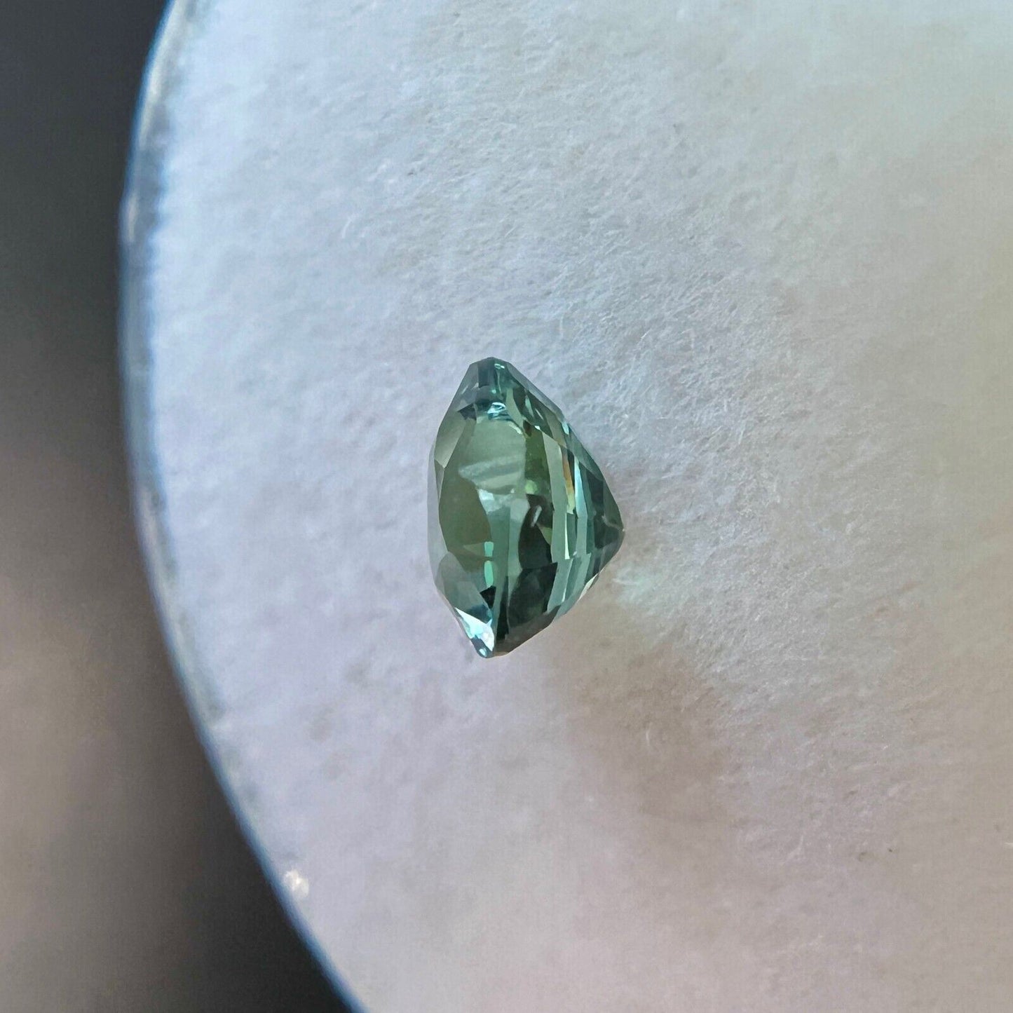 FINE 0.71ct UNTREATED Vivid Green Blue Sapphire Heart Cut Rare Gem 5.5x4.5mm VVS