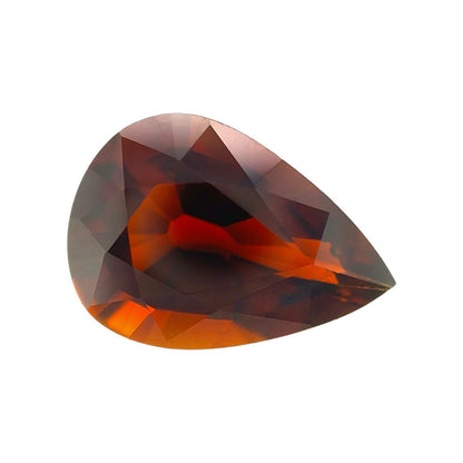 NATURAL 5.51ct Deep Orange Tourmaline Pear Teardrop Cut Loose Gem 15x10.5mm