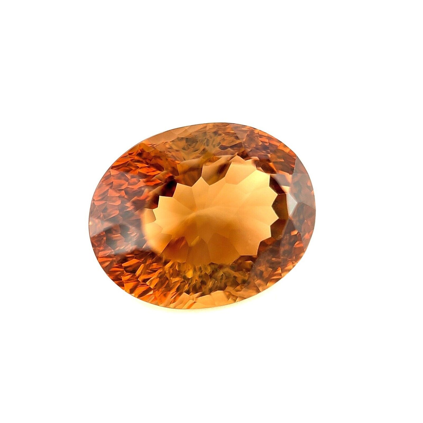 NATURAL Champagne Orange Topaz 7.73ct FANCY Oval Concave Cut Gem 13x10mm VS