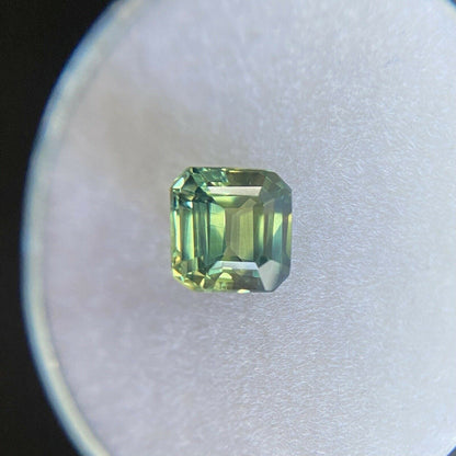 GIA CERTIFIED 1.31ct Parti Colour Sapphire Blue Yellow UNTREATED Emerald Cut Gem