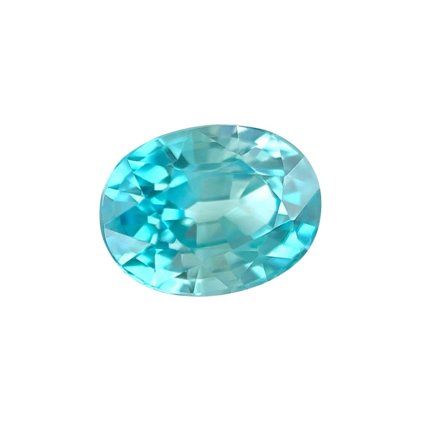 NATURAL 2.22ct Vivid NEON Blue Zircon Oval Cut Loose Gemstone 8.9x5.9mm VVS