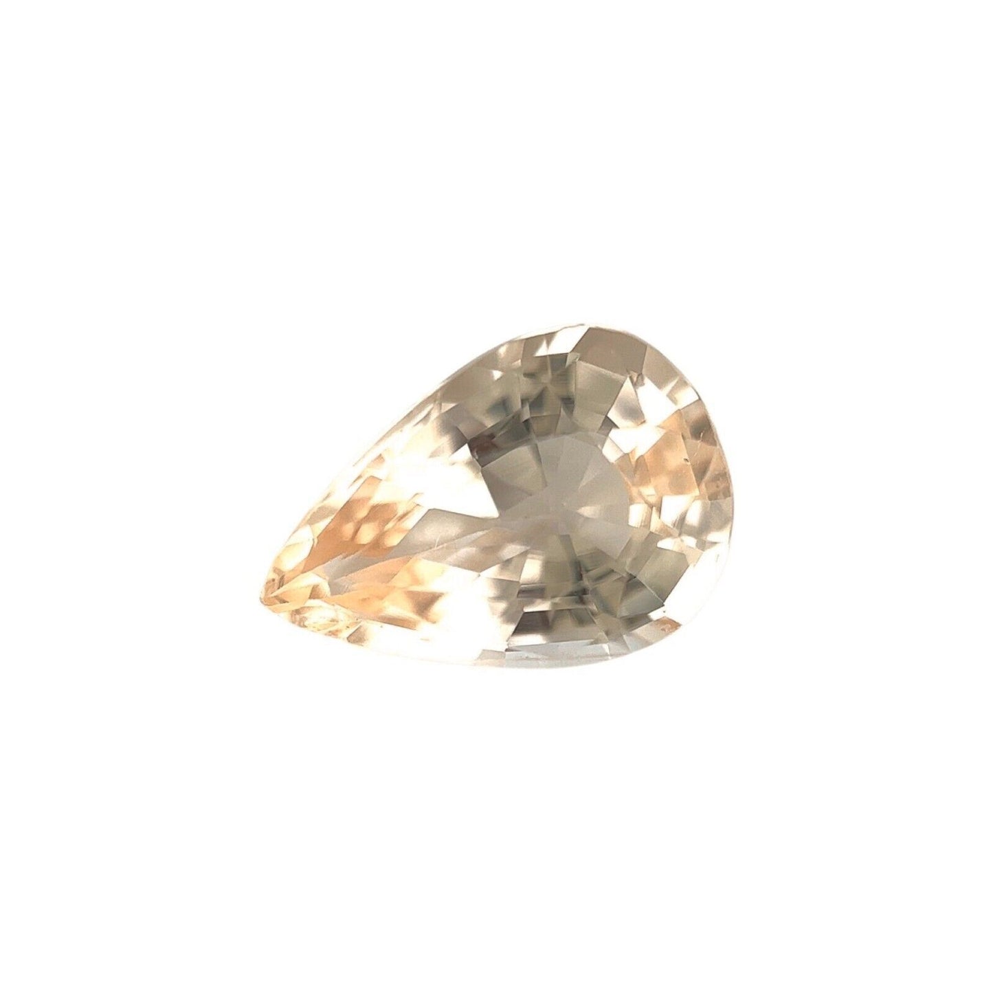 2.01ct Morganite Peach Orange Pink Beryl Pear Teardrop Cut 10.6x7.4mm Loose Gem