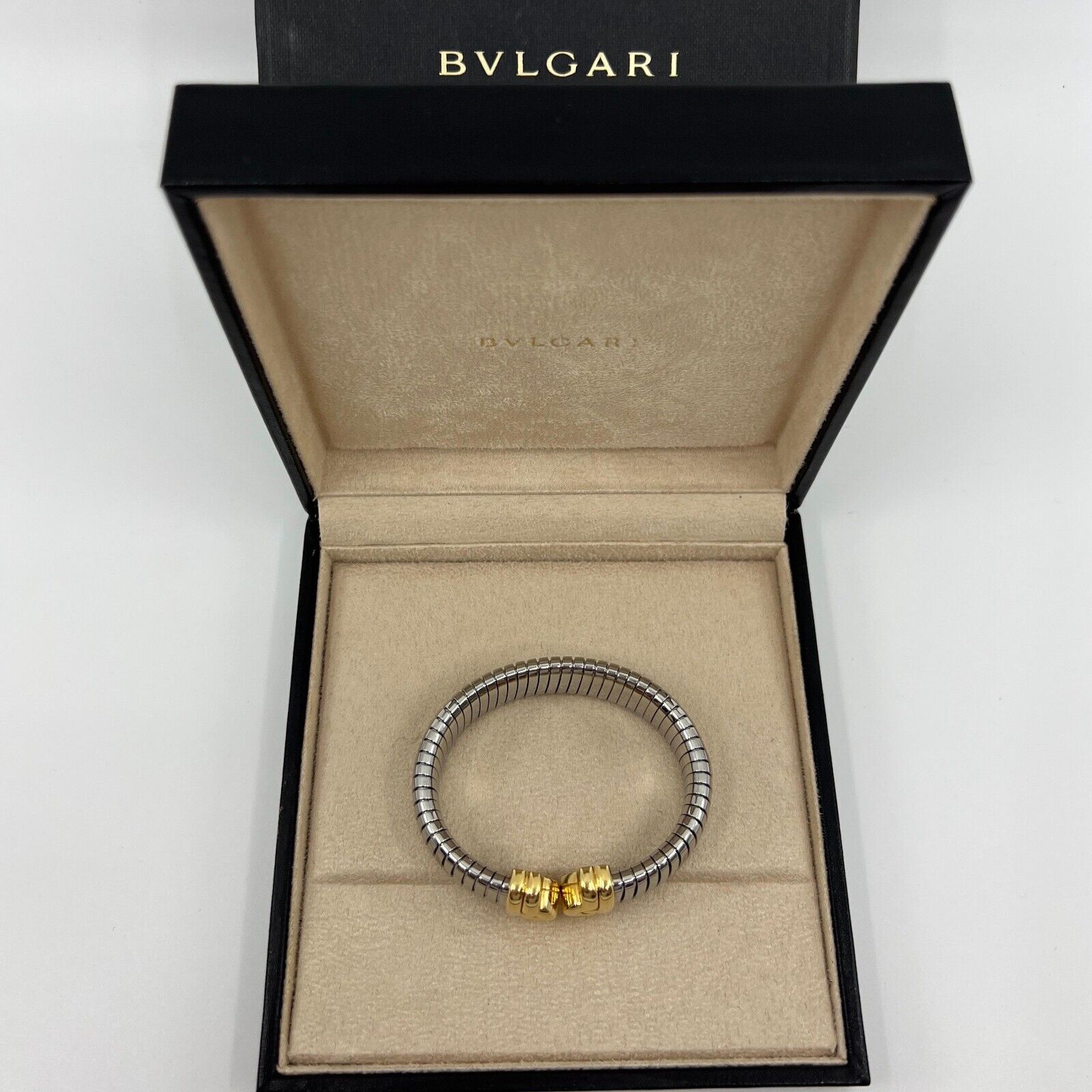 BVLGARI] Bulgari Beezero Wan Bracelet Bangle K18 Yellow Gold x Stainl –  KYOTO NISHIKINO