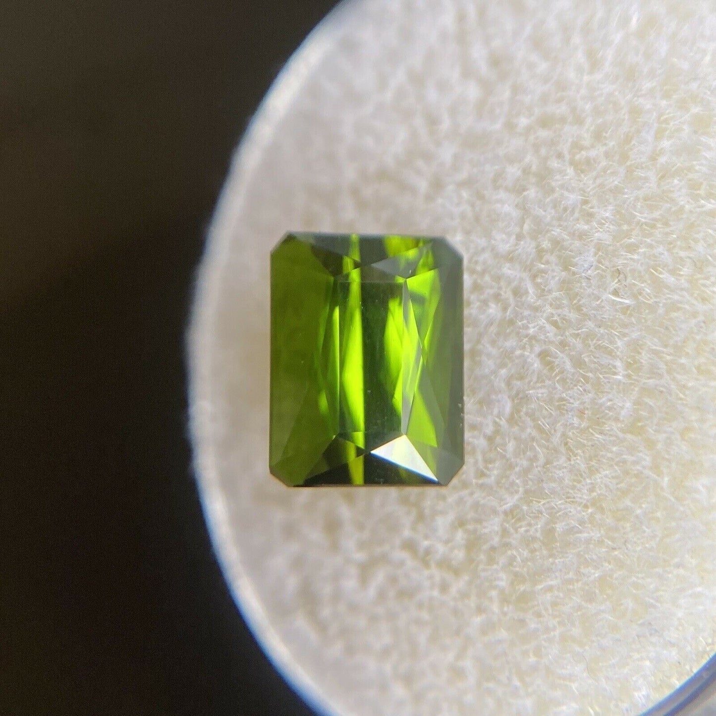 FINE Vivid Green Tourmaline 2.62ct Fancy Scissor Emerald Octagon Cut 8.4x6.5mm