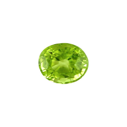 NATURAL 1.21ct Vivid Green Peridot Oval Cut Loose Gemstone 6.6x5.7mm