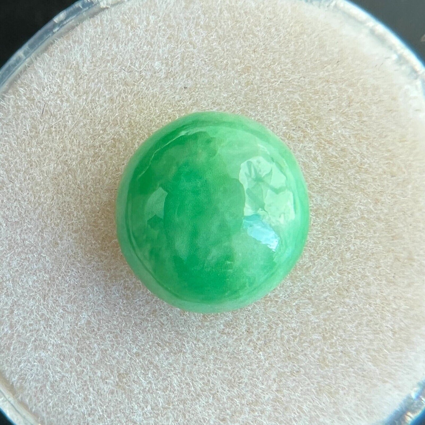 RARE 4.28ct IGI CERTIFIED Green Jadeite Jade ‘A’ Grade Oval Cabochon Loose Gem