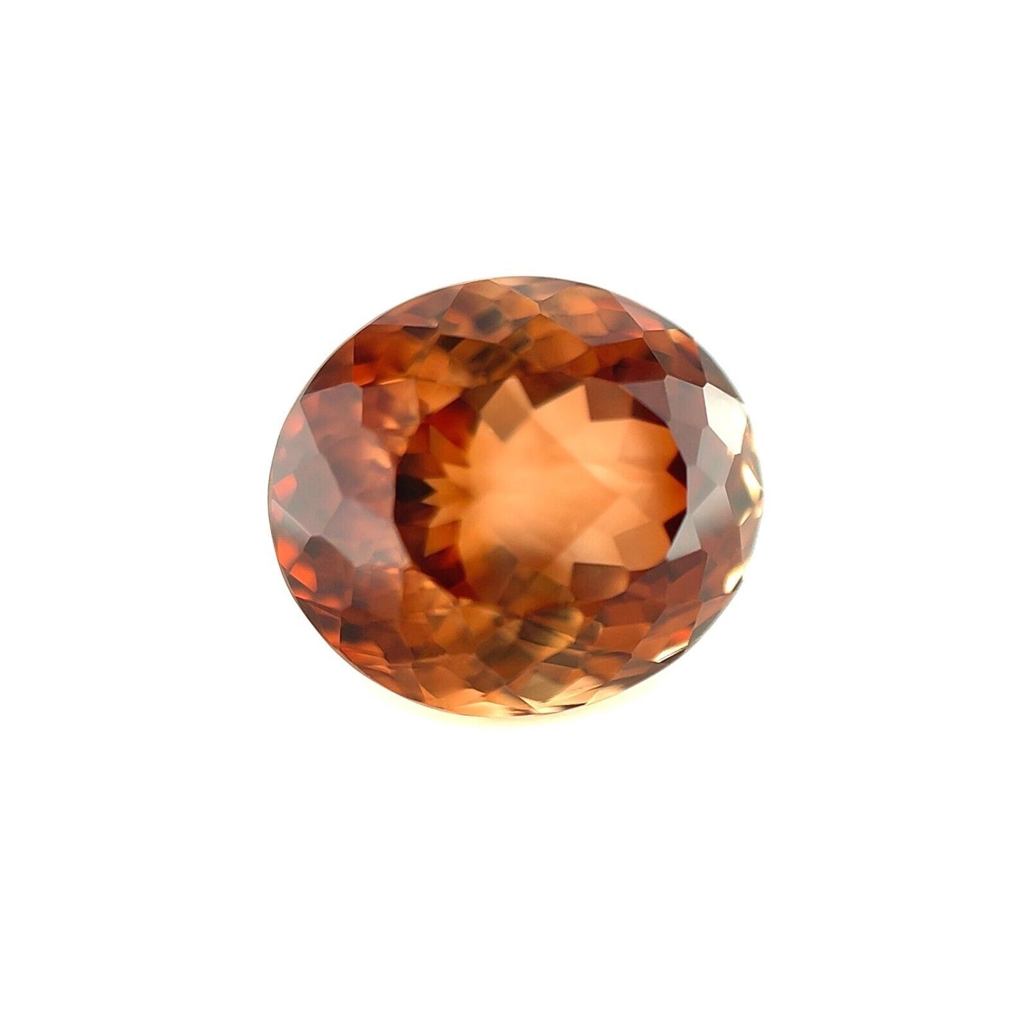 11.62ct NATURAL Champagne Orange Topaz Oval Cut Loose Gemstone 13.2x11.7mm VVS