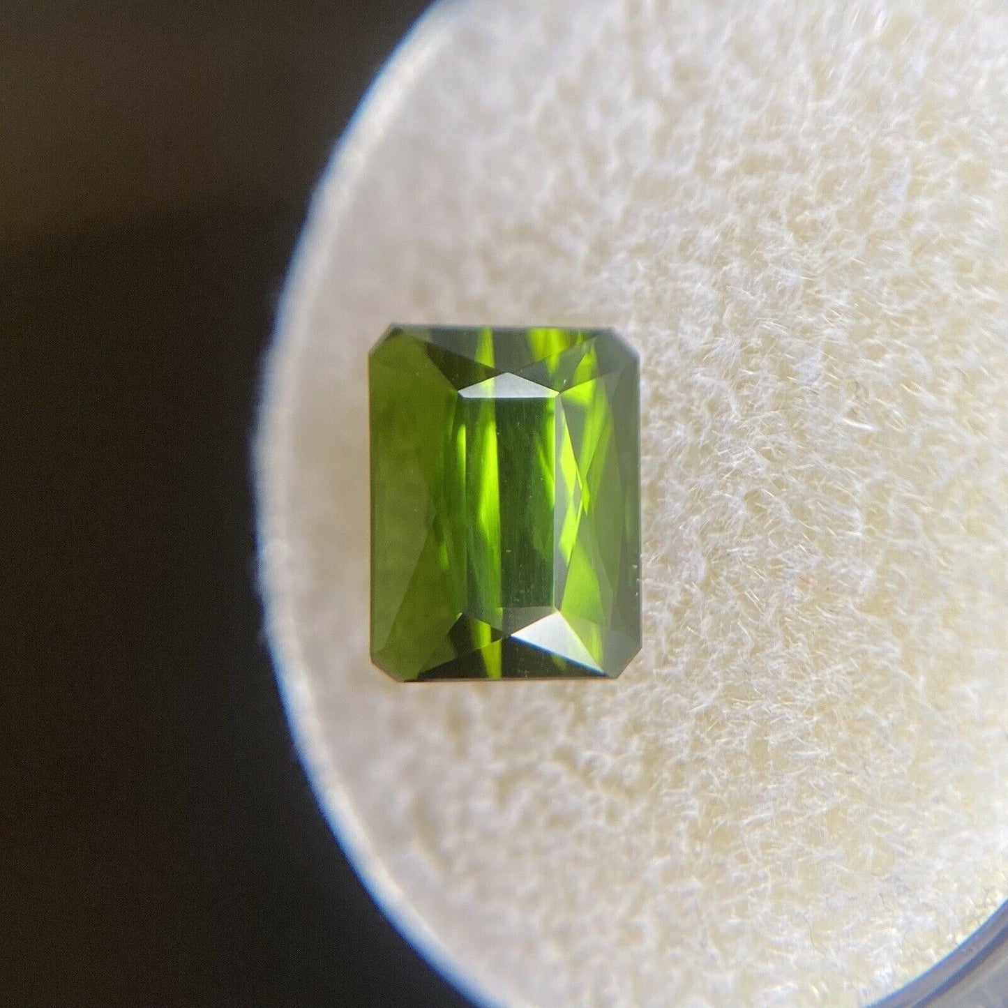 FINE Vivid Green Tourmaline 2.62ct Fancy Scissor Emerald Octagon Cut 8.4x6.5mm