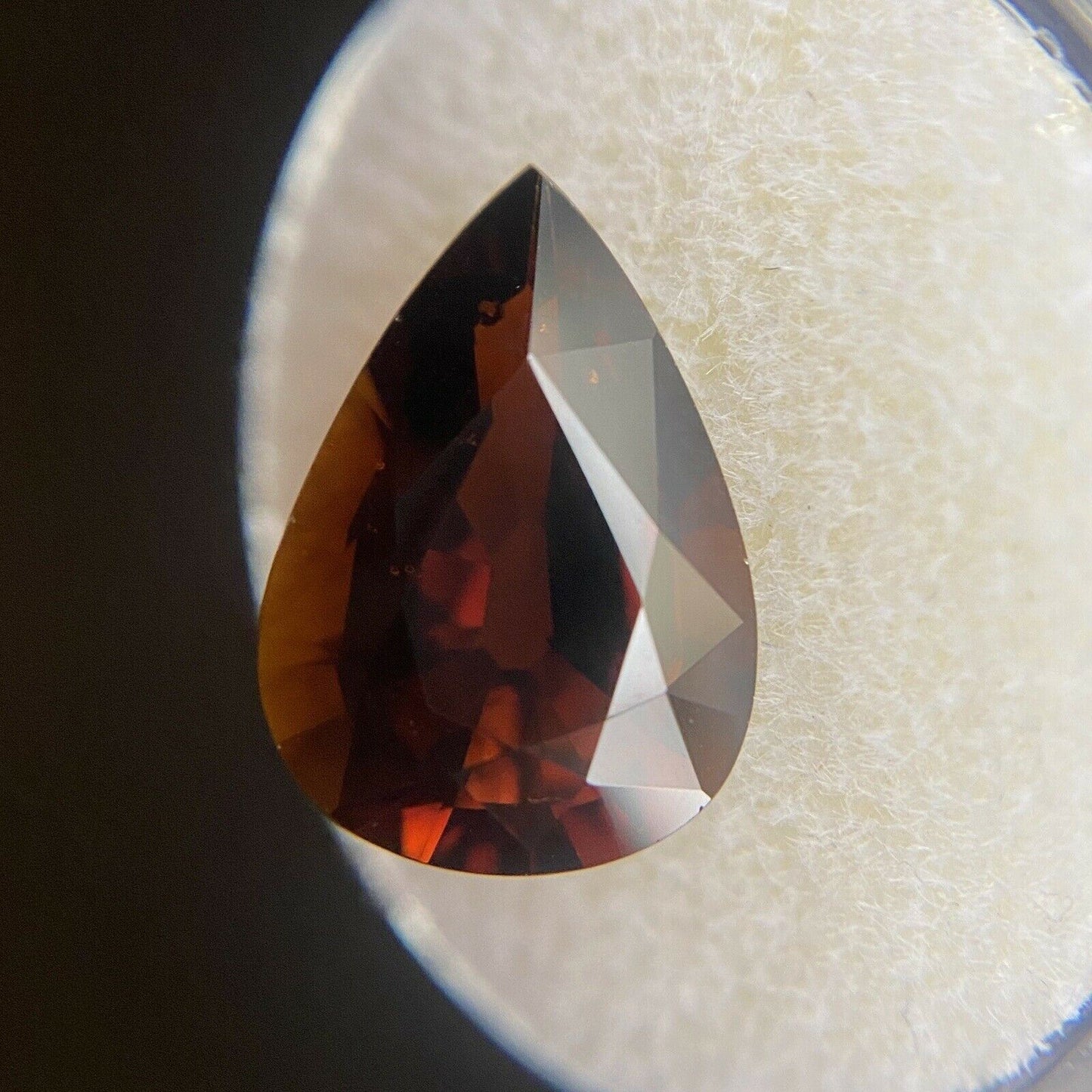 NATURAL 5.51ct Deep Orange Tourmaline Pear Teardrop Cut Loose Gem 15x10.5mm