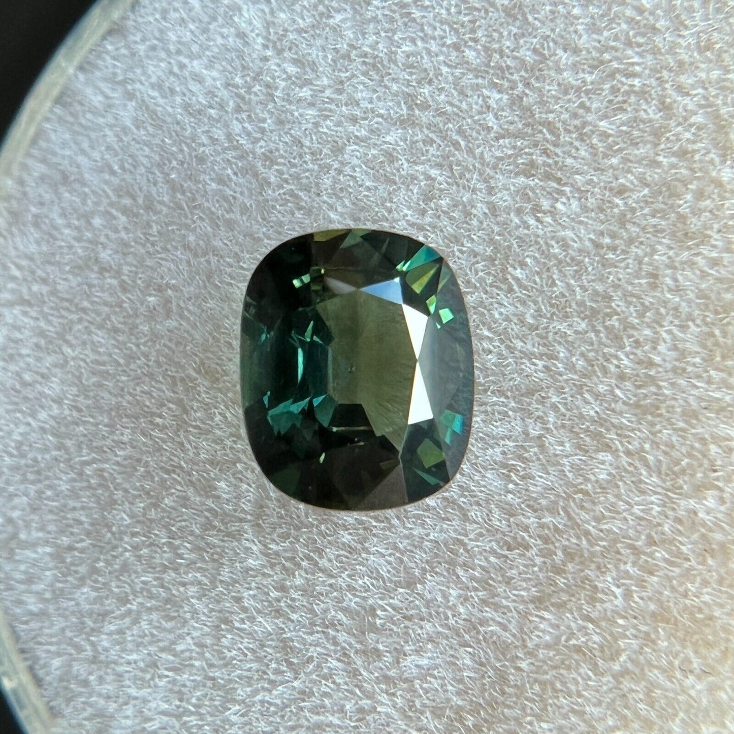 GRA Certified 1.14ct FINE Yellow Green Sapphire Cushion UNTREATED Gem 6.8x5.8mm