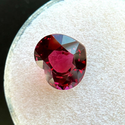 Fine 3.13ct Purplish Pink Rhodolite Garnet Heart Cut Loose Gemstone 9x8mm VVS