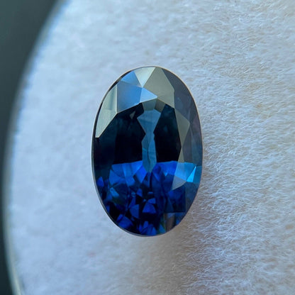 1.56ct CEYLON Sapphire ROYAL Blue Oval Cut NATURAL Gemstone 8x5.3mm VS