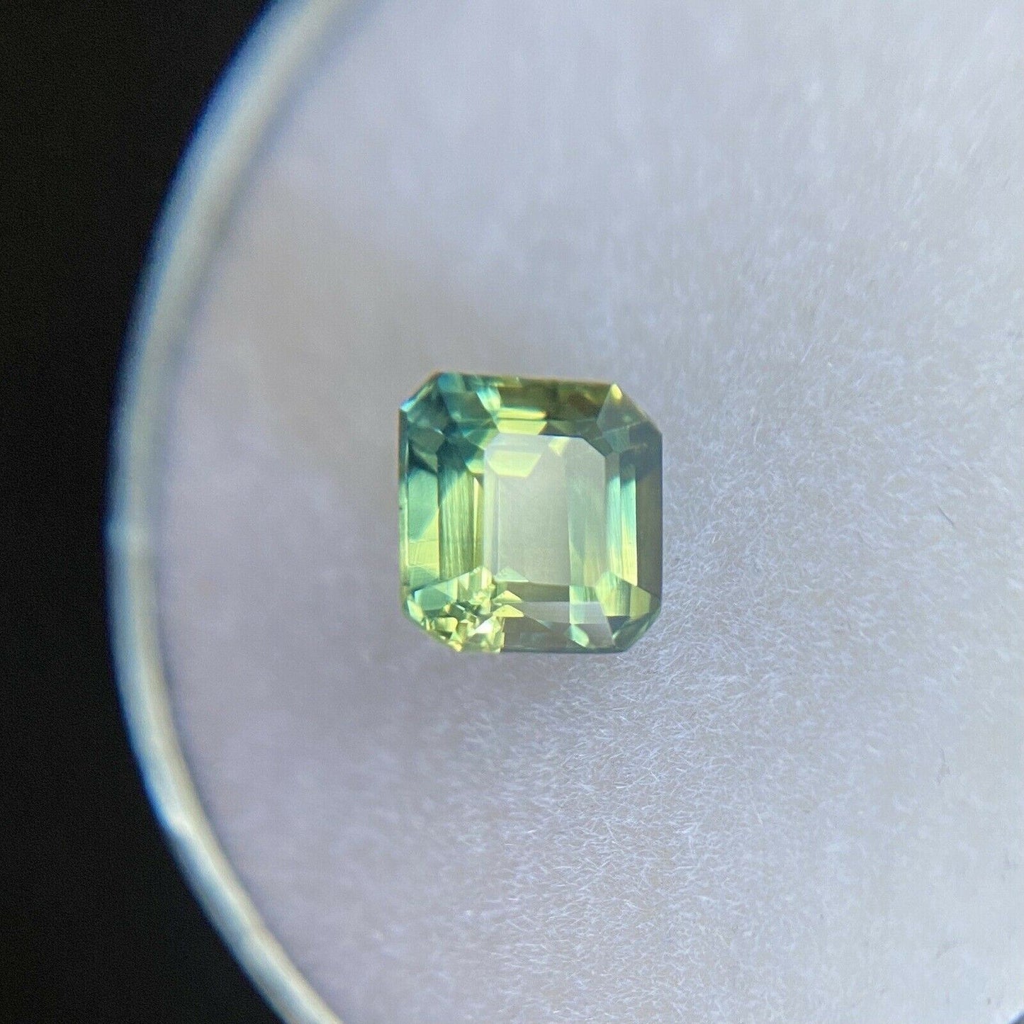 GIA CERTIFIED 1.31ct Parti Colour Sapphire Blue Yellow UNTREATED Emerald Cut Gem