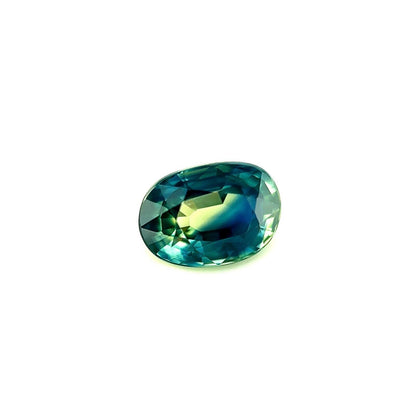 1.00ct NATURAL Parti Colour Blue Green THAI Sapphire Oval Loose Gem 6.5x4.5mm