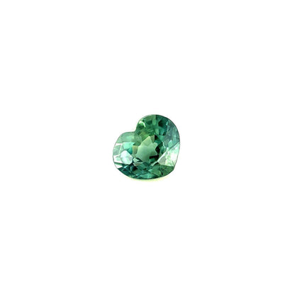 FINE 0.71ct UNTREATED Vivid Green Blue Sapphire Heart Cut Rare Gem 5.5x4.5mm VVS