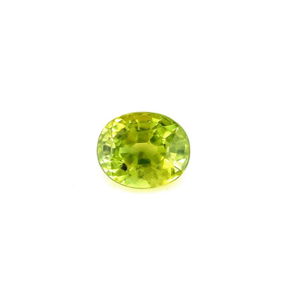 1.01ct NATURAL Sapphire Unique Colour Vivid Yellow Green Oval Cut Gem 6x5mm