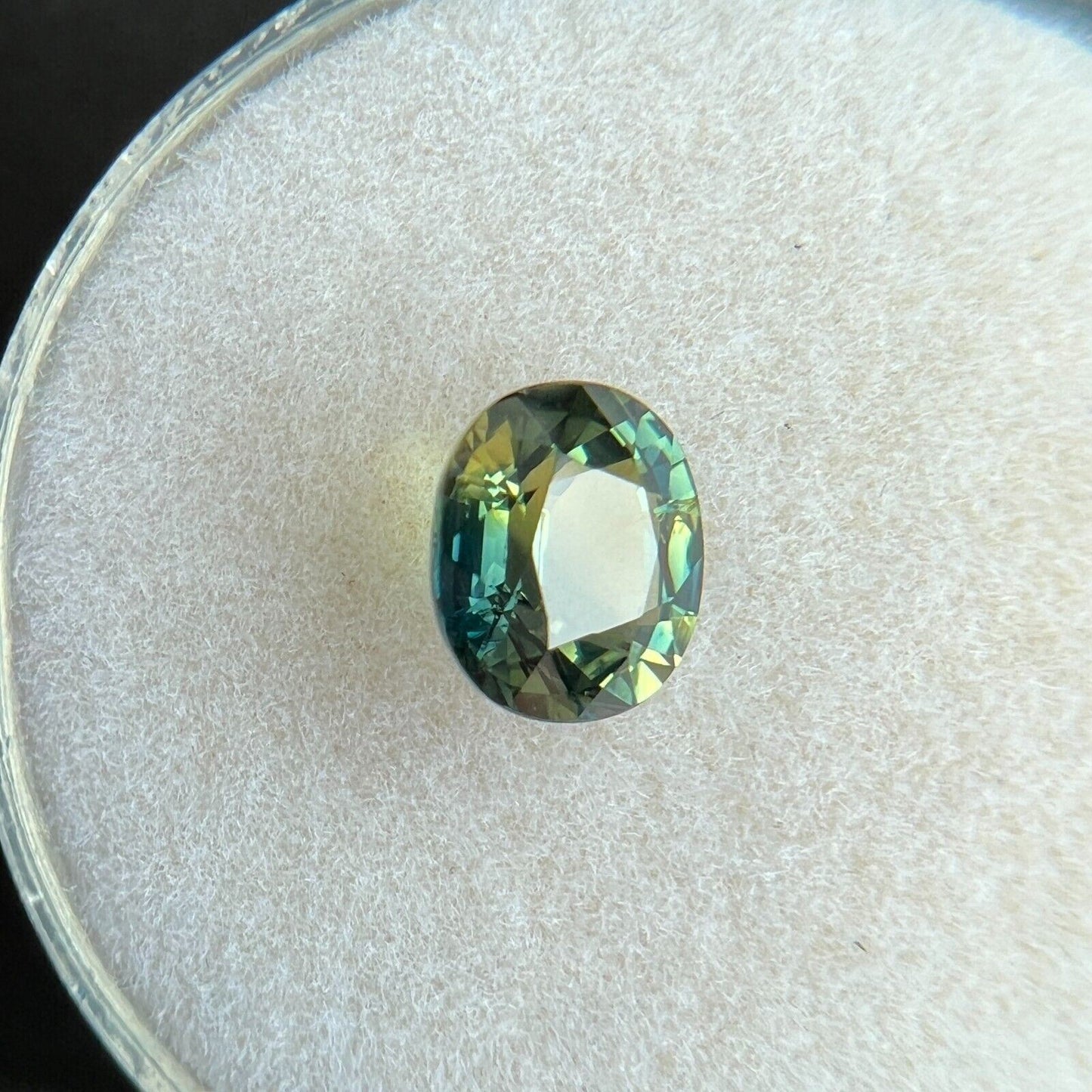 RARE 1.26ct GIA CERTIFIED Parti Colour Thai Sapphire Blue Green Yellow UNTREATED