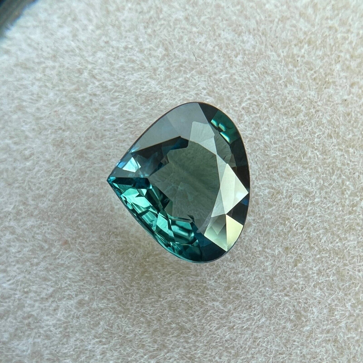 1.30ct Australian Green Blue Teal Sapphire Pear Teardrop Cut Loose Gem 7.4x6.8mm